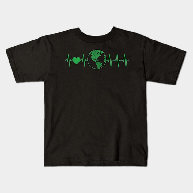 Earth Heartbeat Kids T-Shirt by FamiLane